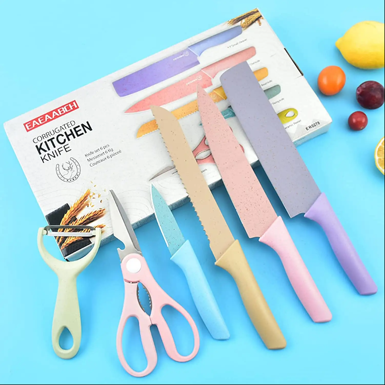 COMBO ESCURRIDOR + SET DE CUCHILLOS